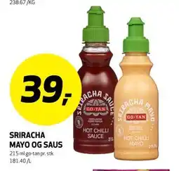 Bunnpris SRIRACHA MAYO OG SAUS, NOK 39 tilbud