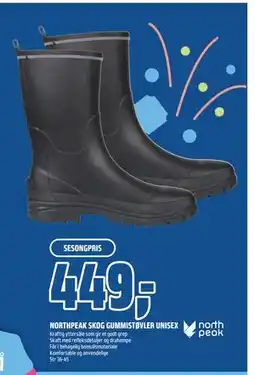 Coop Obs NORTHPEAK SKOG GUMMISTØVLER UNISEX, NOK 449 tilbud