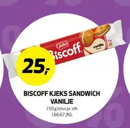 Bunnpris BISCOFF KJEKS SANDWICH VANILJE, NOK 25 tilbud
