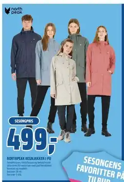 Coop Obs NORTHPEAK REGNJAKKER I PU, NOK 499 tilbud
