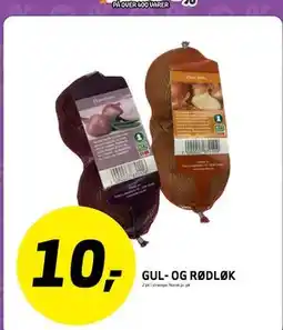 Bunnpris GUL-OG RØDLØK, NOK 10 tilbud