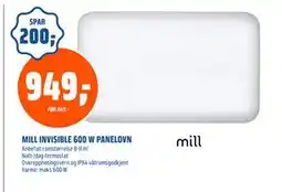 Coop Obs MILL INVISIBLE 600 W PANELOVN, NOK 949 tilbud