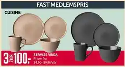 Europris SERVISE VIDDA, Medlemspris tilbud