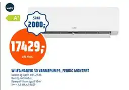 Coop Obs WILFA NARVIK 30 VARMEPUMPE, FERDIG MONTERT, NOK 17429 tilbud