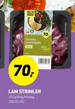 Bunnpris LAM STRIMLER, NOK 70 tilbud