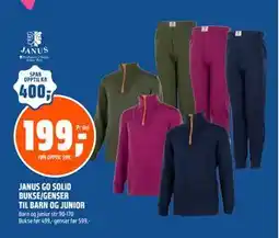 Coop Obs JANUS GO SOLID BUKSE/GENSER TIL BARN OG JUNIOR, NOK 199 tilbud