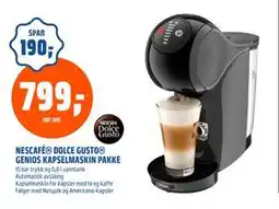 Coop Obs NESCAFÉ DOLCE GUSTO GENIOS KAPSELMASKIN PAKKE, NOK 799 tilbud