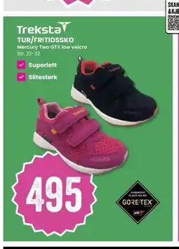 Sport Outlet Treksta TUR/FRITIDSSKO Mercury Two GTX low velcro Str. 22-32 tilbud