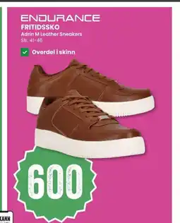 Sport Outlet ENDURANCE FRITIDSSKO Adrin M Leather Sneakers Str. 41-46 tilbud