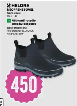 Sport Outlet Heldre neoprenstøvel fram støvel tilbud