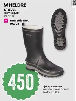 Sport Outlet HELDRE STØVEL Fram Regular tilbud