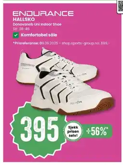 Sport Outlet Endurance hallsko donovanob uni indoor shoe tilbud