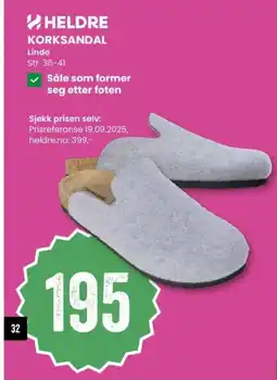 Sport Outlet Heldre korksandal linde tilbud