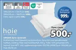JYSK UNIQUE dyne-/putesett tilbud
