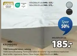 JYSK TINE formsydd laken, sateng tilbud