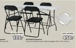JYSK KULESKOG klappbord, NOK 450 tilbud