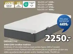 JYSK EIMA GS45 vendbar madrass tilbud