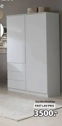 JYSK Garderobeskap, NOK 3500 tilbud