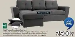 JYSK VEJLBY sovesofa med sjeselong - grå, NOK 7500 tilbud