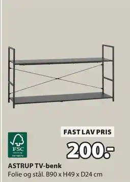 JYSK ASTRUP TV-benk, NOK 200 tilbud