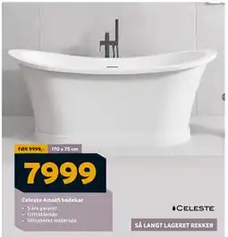 Megaflis Celeste Amalfi badekar, NOK 7999 tilbud