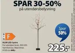 JYSK HLIN LED-lystre, NOK 225 tilbud