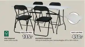 JYSK VIUF klappstol, NOK 135 tilbud