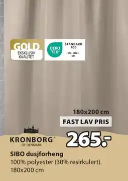 JYSK SIBO dusjforheng, NOK 265 tilbud