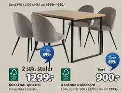 JYSK KOKKEDAL spisestol, NOK 1299 tilbud