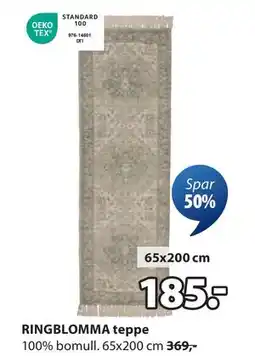 JYSK RINGBLOMMA teppe, NOK 185 tilbud