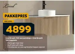 Megaflis Lind Breath 100 servantskap + Lind Breath 100 topplate, NOK 4899 tilbud