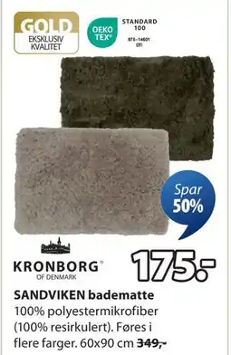 JYSK SANDVIKEN badematte, NOK 175 tilbud