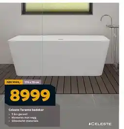 Megaflis Celeste Taranto badekar, NOK 8999 tilbud
