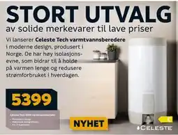 Megaflis Celeste Tech 200S varmtvannsbereder, NOK 5399 tilbud