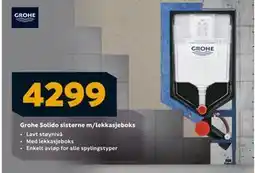 Megaflis Grohe Solido sisterne m/lekkasjeboks, NOK 4299 tilbud
