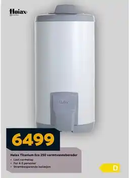 Megaflis Høiax Titanium Eco 250 varmtvannsbereder, NOK 6499 tilbud