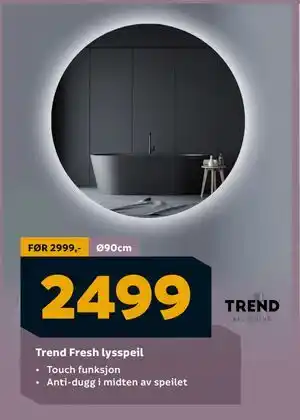 Megaflis Trend Fresh lysspeil, NOK 2499 tilbud