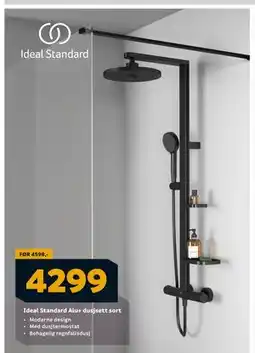 Megaflis Ideal Standard Alu+ dusjsett sort, NOK 4299 tilbud