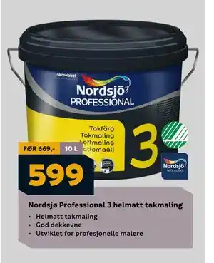 Megaflis Nordsjø Professional 3 helmatt takmaling, NOK 599 tilbud