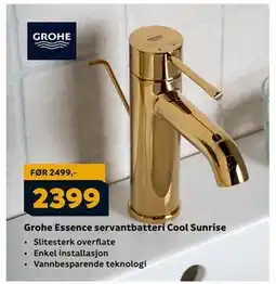 Megaflis Grohe Essence servantbatteri Cool Sunrise, NOK 2399 tilbud
