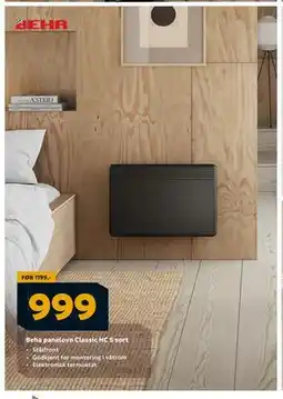 Megaflis Beha panelovn Classic HC 5 sort, NOK 999 tilbud
