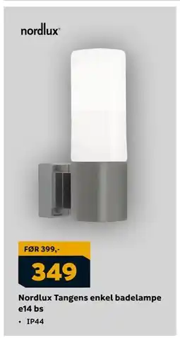 Megaflis Nordlux Tangens enkel badelampe e14 bs, NOK 349 tilbud