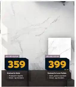 Megaflis Statuario Luxe Pulido, NOK 399 tilbud