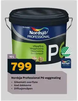 Megaflis Nordsjø Professional P6 veggmaling, NOK 799 tilbud