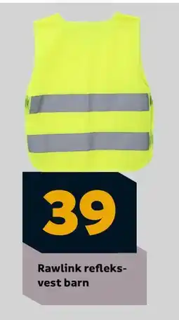 Megaflis Rawlink refleksvest barn, NOK 39 tilbud