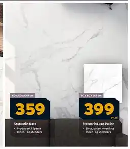 Megaflis Statuario Mate, NOK 359 tilbud