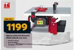 Megaflis Mjølner elektrisk fliskutter 900W 200x25.4x2.4mm, NOK 1199 tilbud