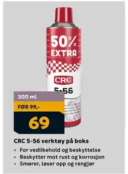 Megaflis CRC 5-56 verktøy på boks, NOK 69 tilbud