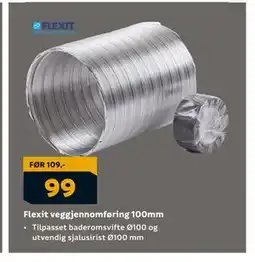 Megaflis Flexit veggjennomføring 100mm, NOK 99 tilbud