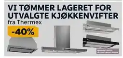 Megaflis VI TØMMER LAGERET FOR UTVALGTE KJØKKENVIFTER fra Thermex tilbud